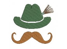 Stickdatei - Gamsbart Hut 